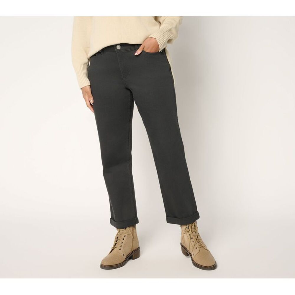 SUNNYLiFE Women's Plus Sz Pants 22 Color Denim Boyfriend Jean Gray